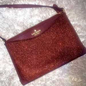 *Glitter* Kate Spade Crossbody Burgundy Sparkles